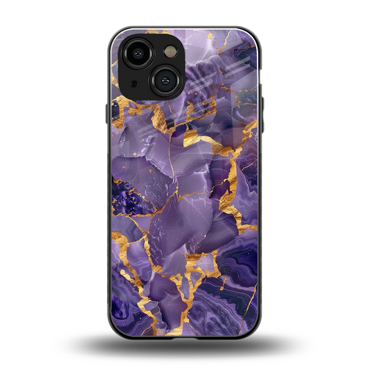 Royal Amethyst back phone cover | glass case for iphone 13 mini