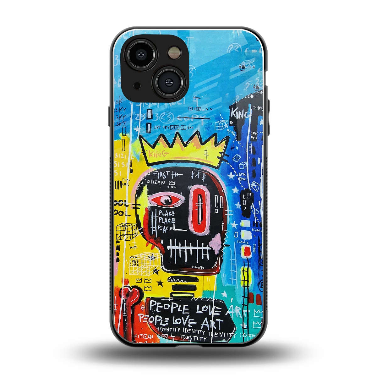 Royal Graffiti back phone cover | glass case for iphone 13 mini