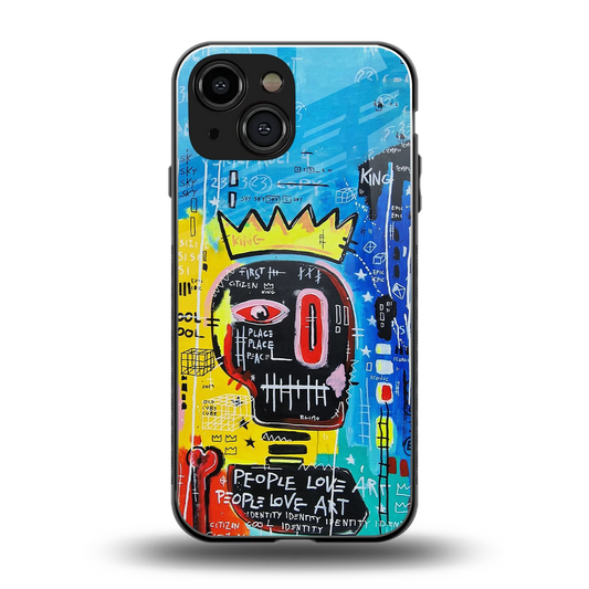Royal Graffiti back phone cover | glass case for iphone 13 mini