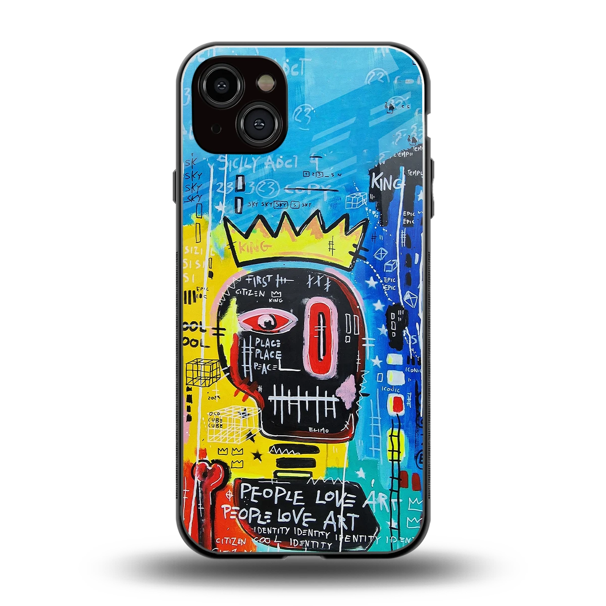 Royal Graffiti back phone cover | glass case for iphone 14 plus