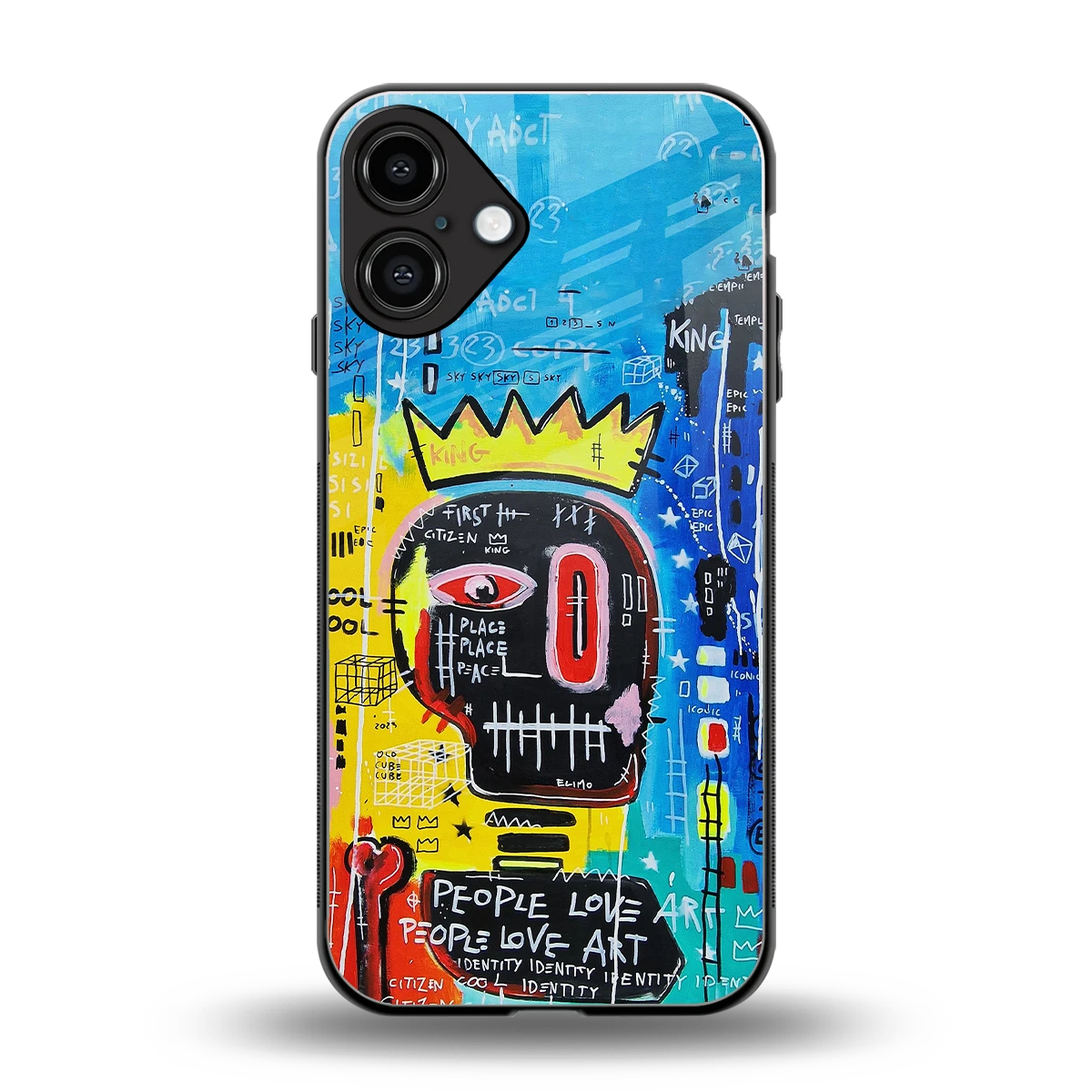 Royal Graffiti back phone cover | glass case for iphone 16 plus