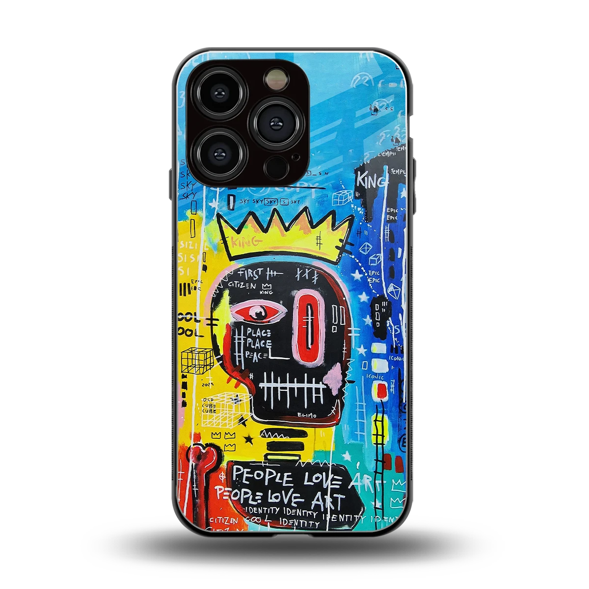 Royal Graffiti back phone cover | glass case for iphone 16 pro