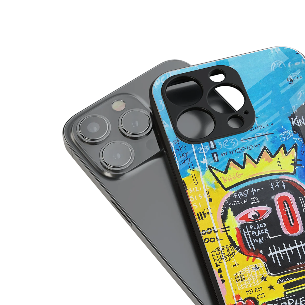 Royal Graffiti Phone Case for Iphone 16 | Glass Case