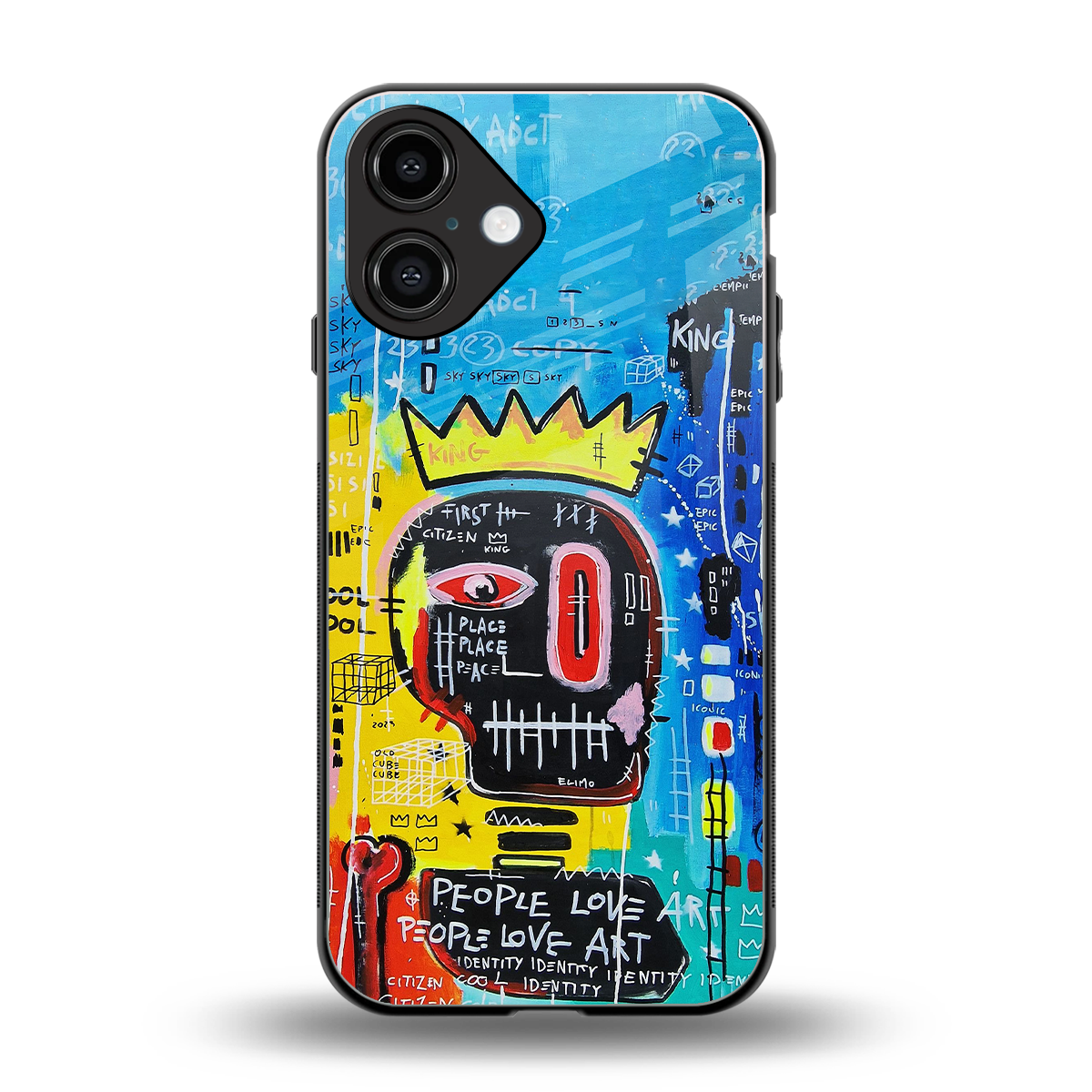 Royal Graffiti Phone Case for Iphone 16 | Glass Case