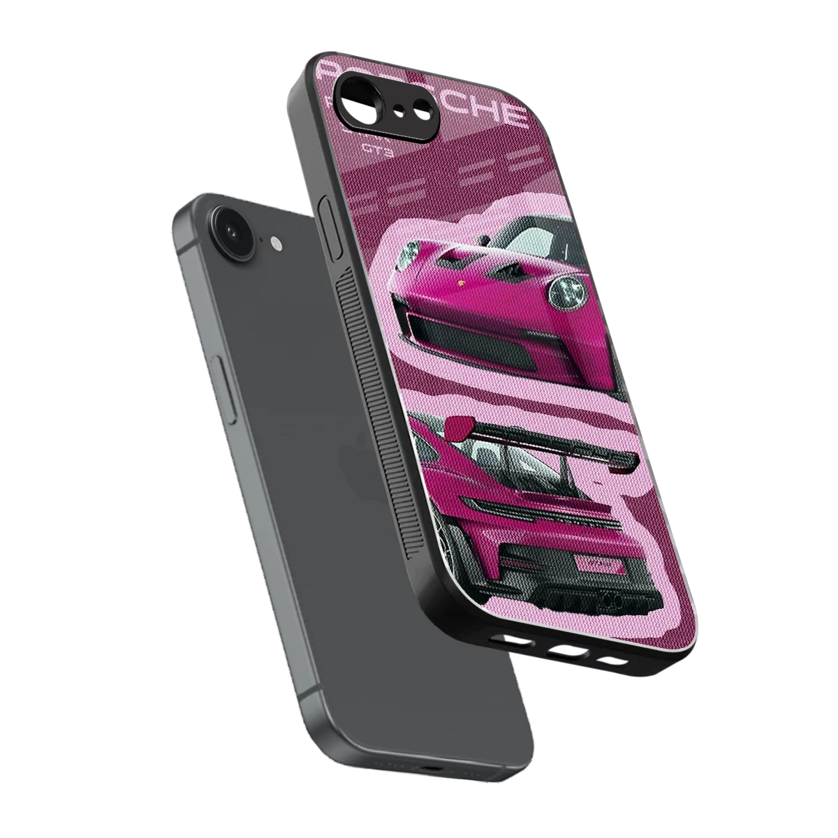Ruby Star sleek iphone 16e cover with tempered glass back and TPU edges