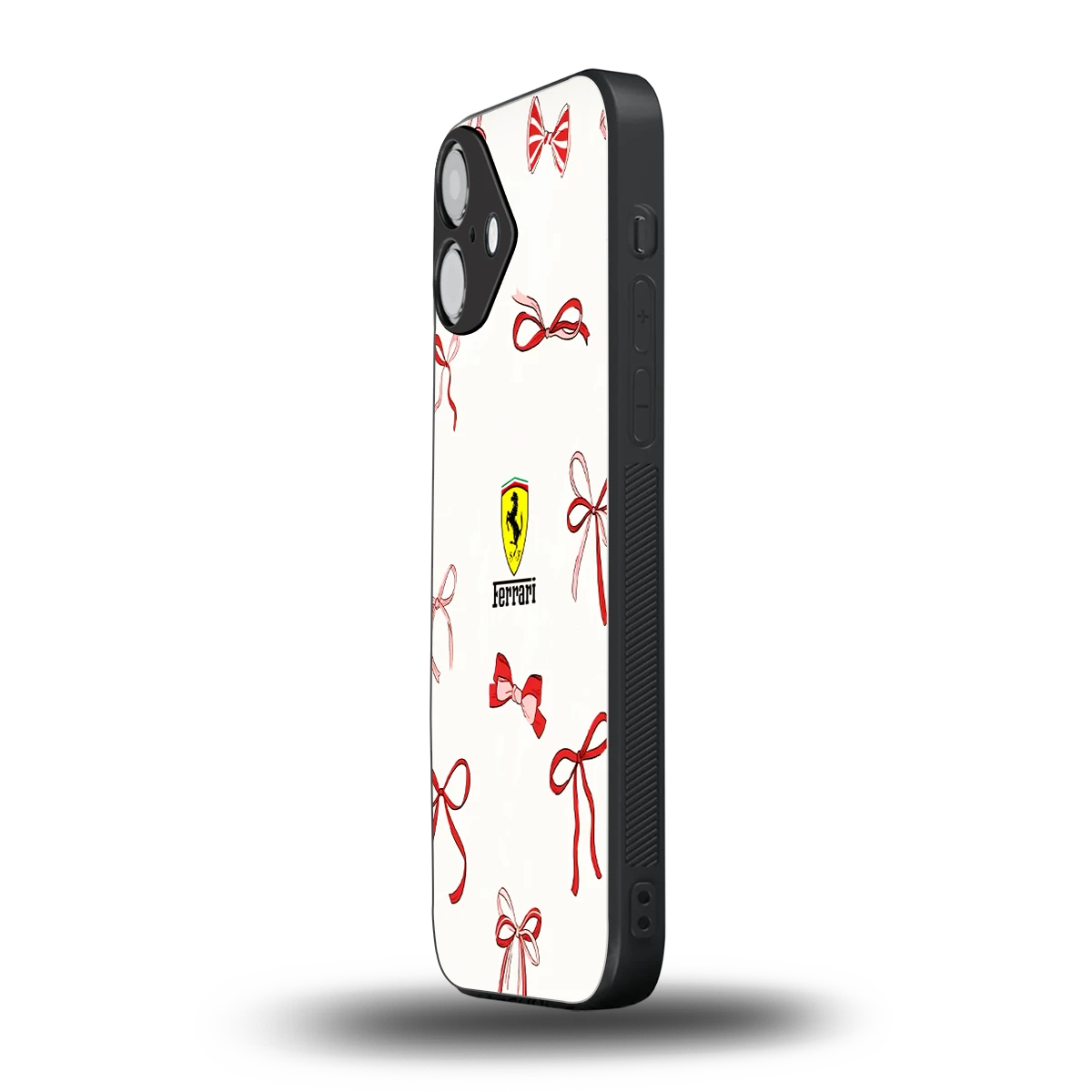 SF X Bows iphone 16 plus mobile cover | shockproof glass phone case
