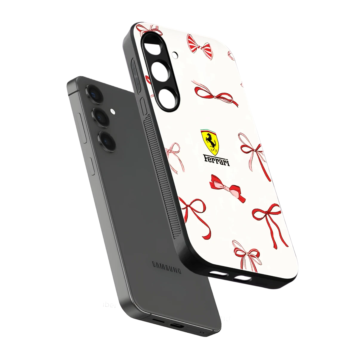 SF X Bows sleek samsung galaxy s24 cover with tempered glass back and TPU edges
