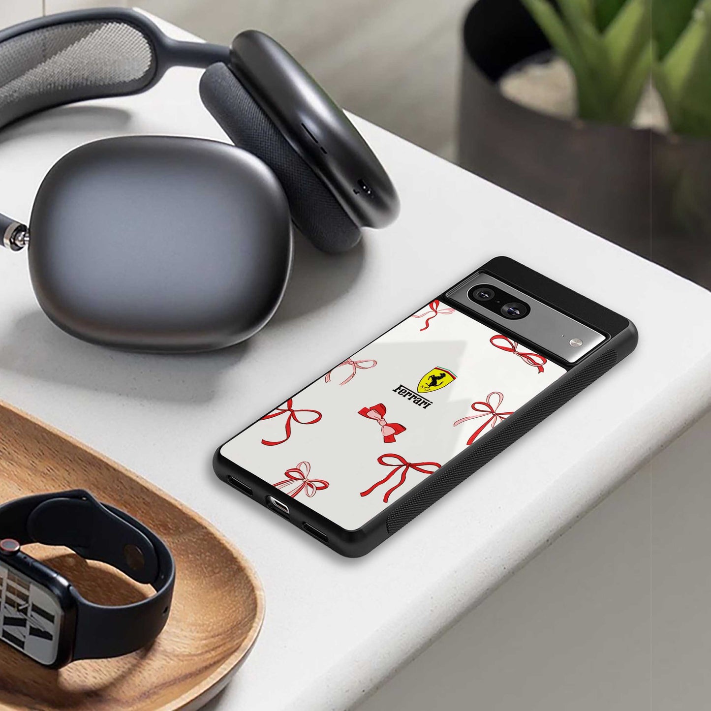 SF X Bows Phone Case for Iphone 16 | Glass Case