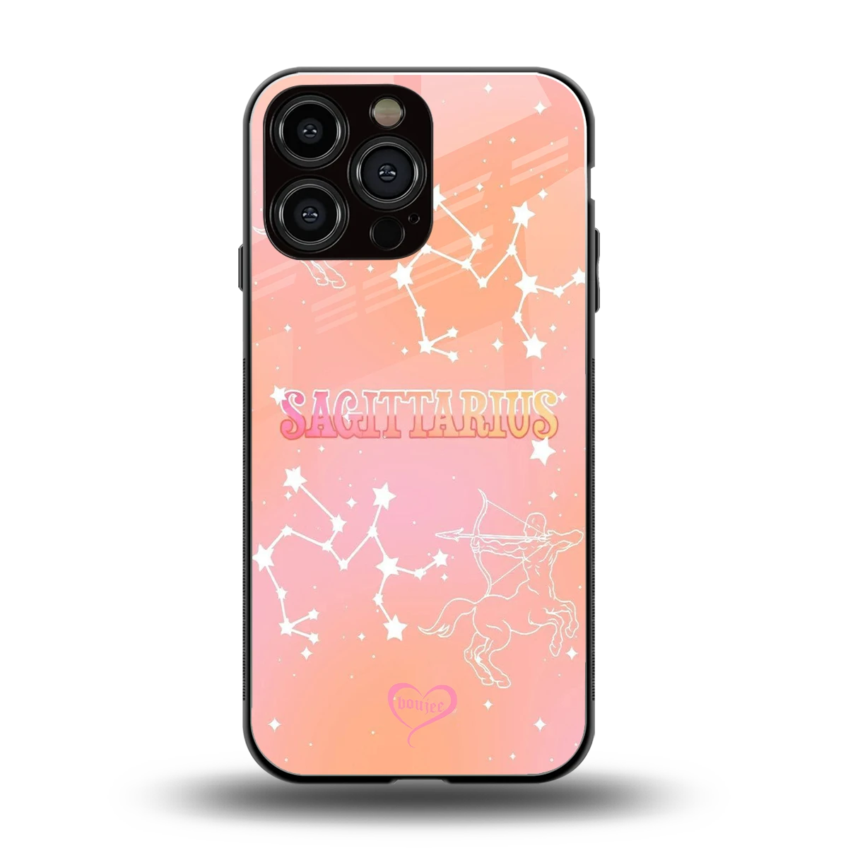 Sagittarius Aura back phone cover | glass case for iphone 15 pro max