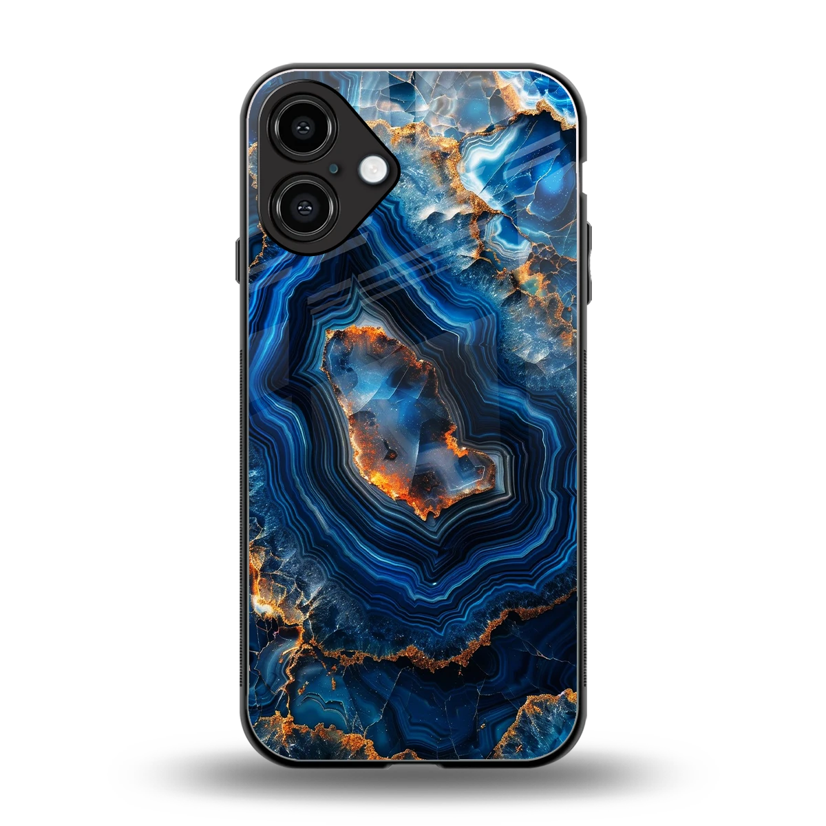 Sapphire Granite back phone cover | glass case for iphone 16 plus