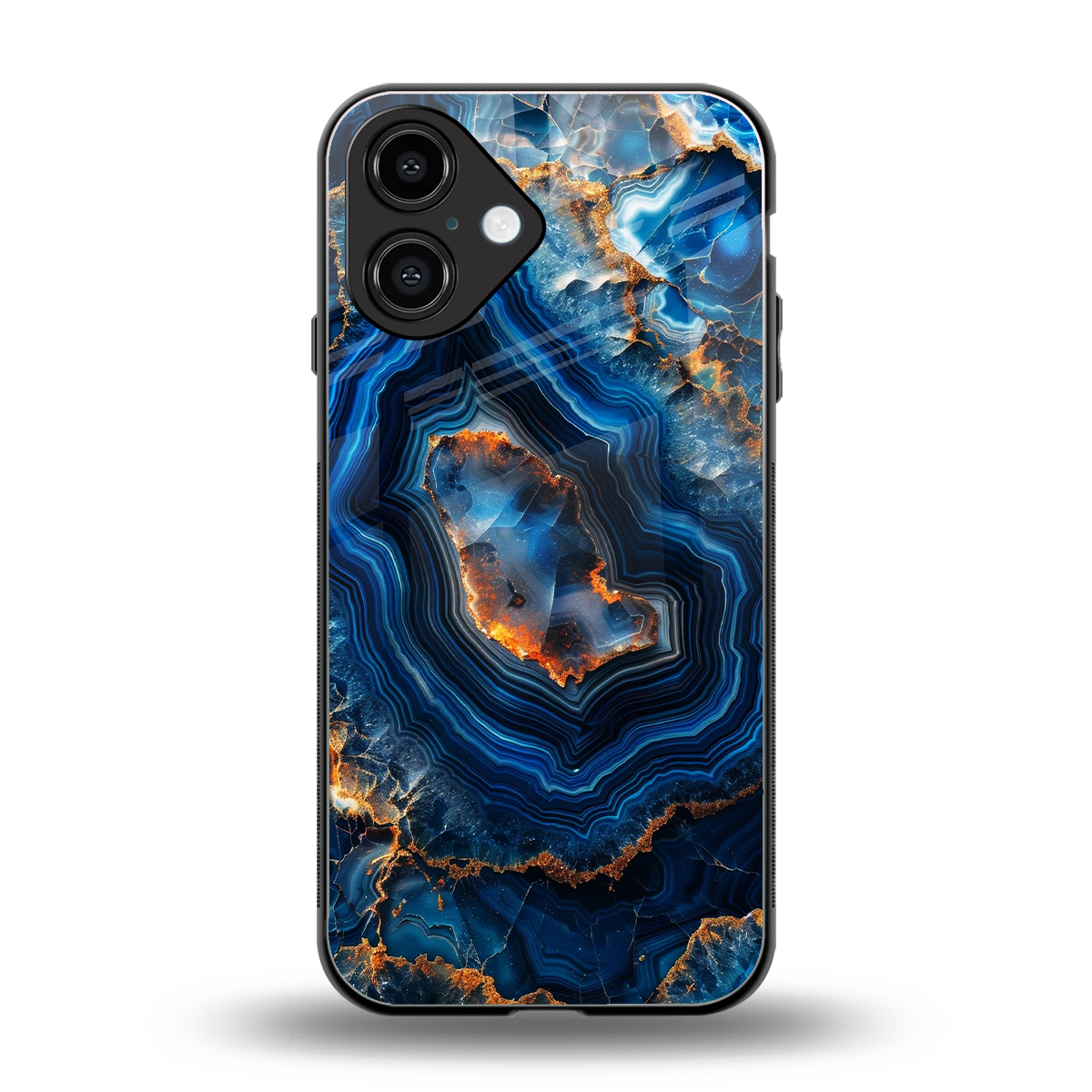 Sapphire Granite Phone Case for Iphone 16 | Glass Case