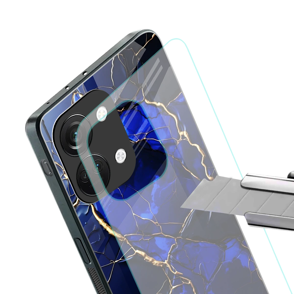 Sapphire Royal stylish phone case for oneplus nord 3 | glossy glass and slim fit