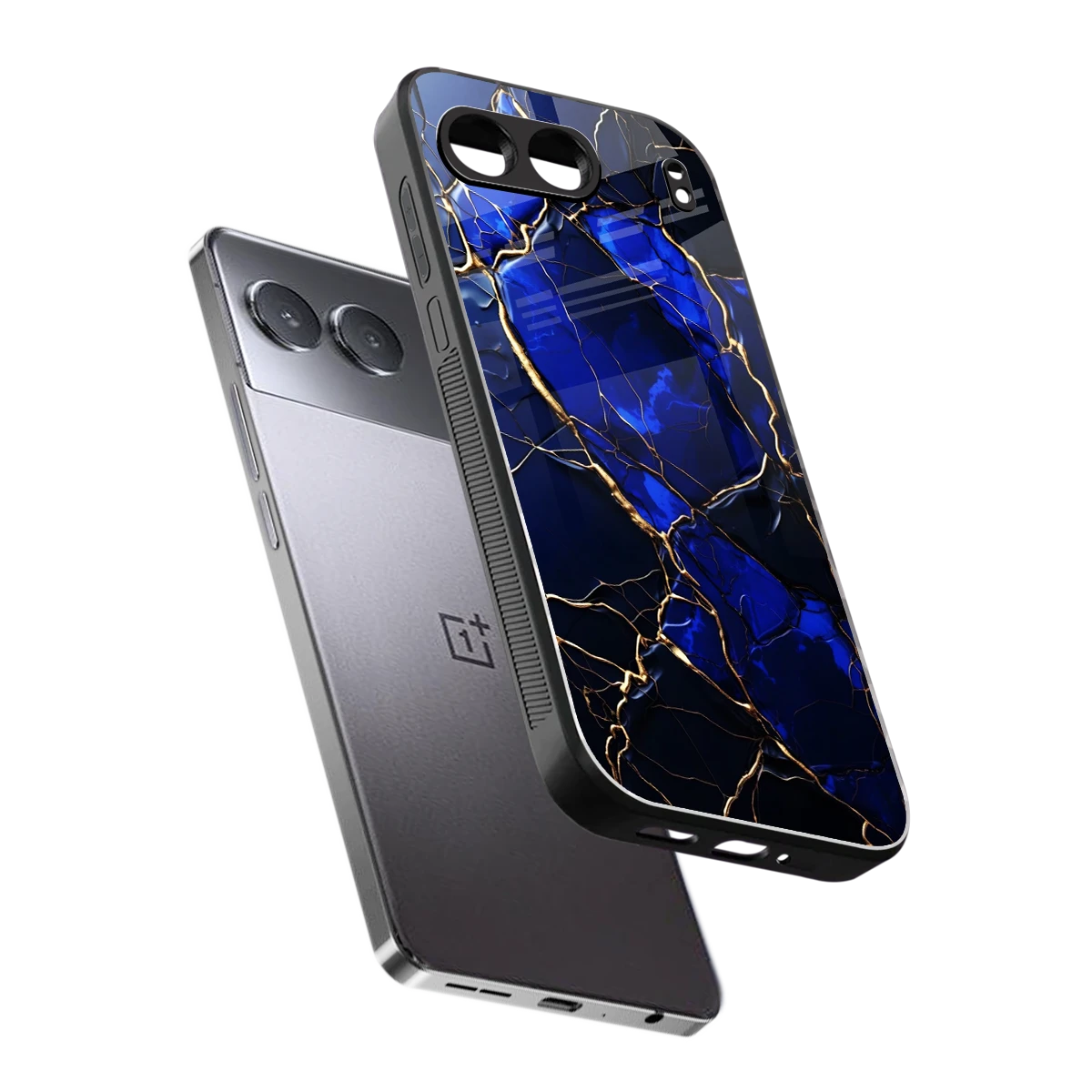 Sapphire Royal sleek oneplus nord 4 cover with tempered glass back and TPU edges