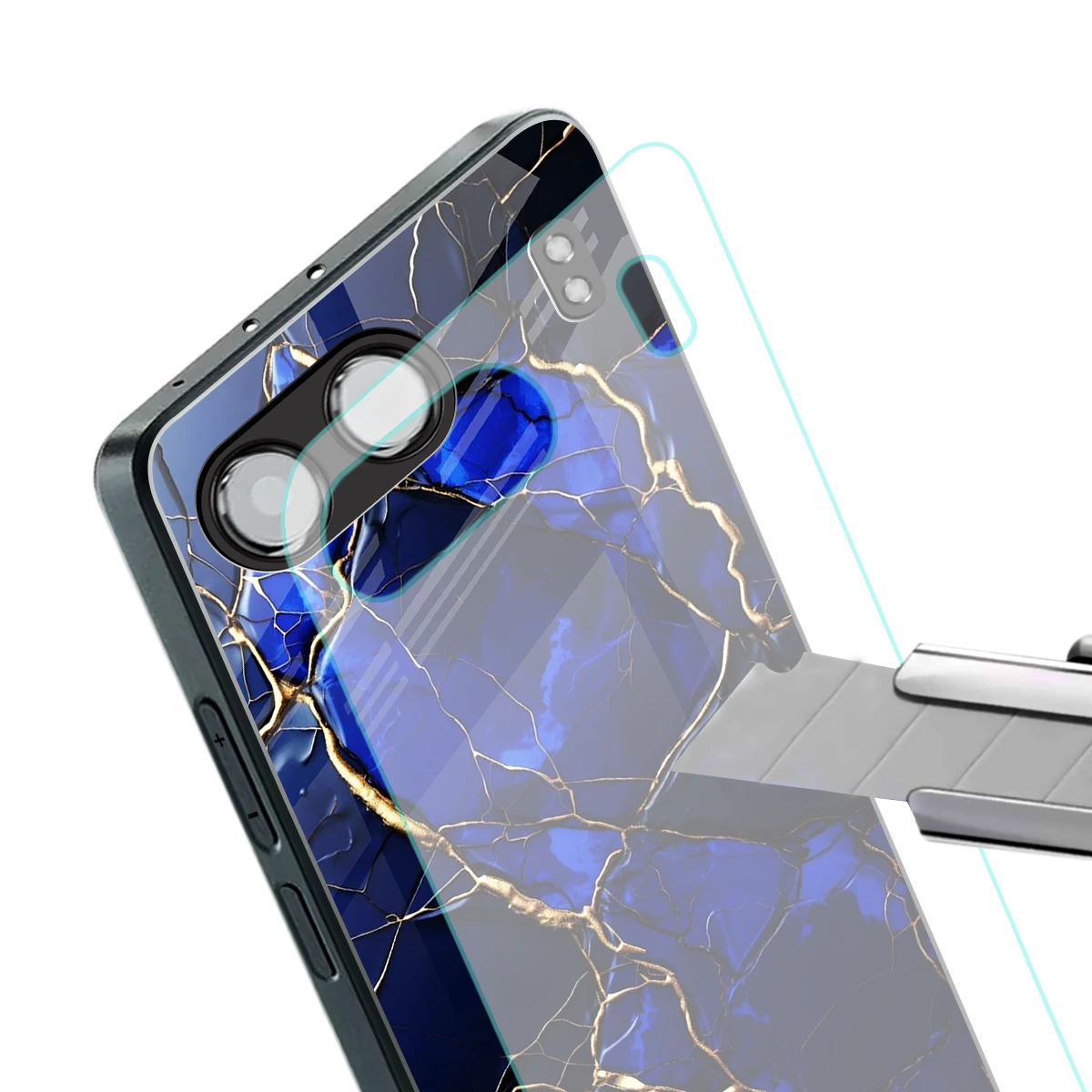 Sapphire Royal stylish phone case for oneplus nord 4 | glossy glass and slim fit