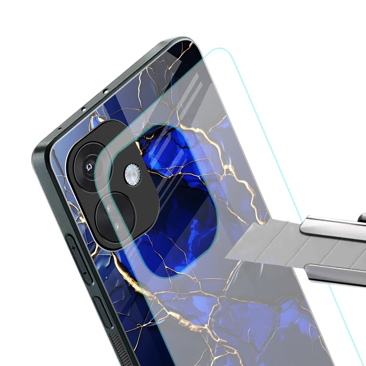 Sapphire Royal stylish phone case for oneplus nord ce 3 | glossy glass and slim fit