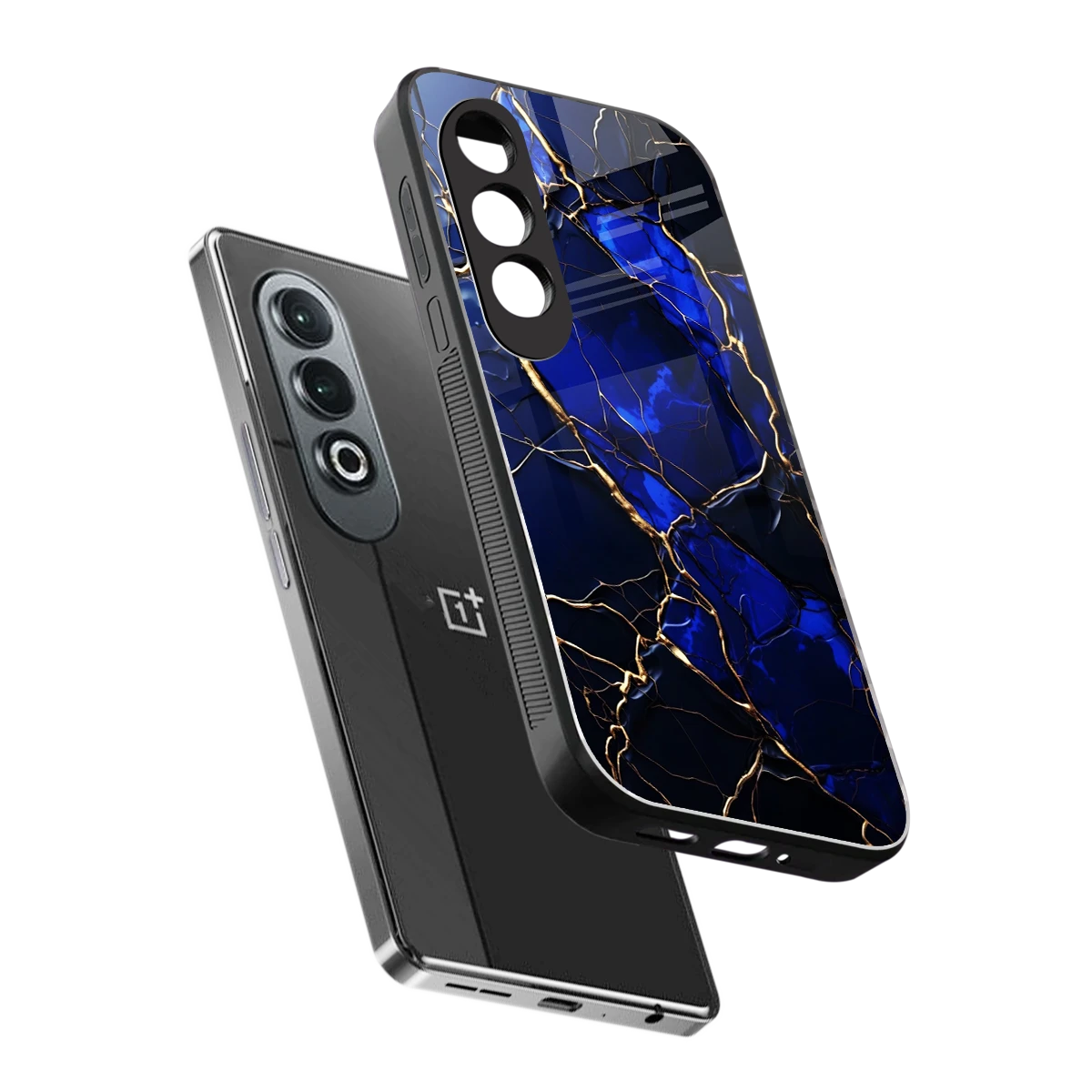 Sapphire Royal sleek oneplus nord ce 4 cover with tempered glass back and TPU edges