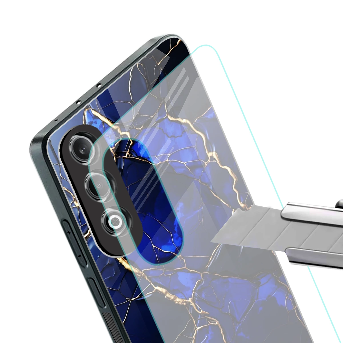 Sapphire Royal stylish phone case for oneplus nord ce 4 | glossy glass and slim fit