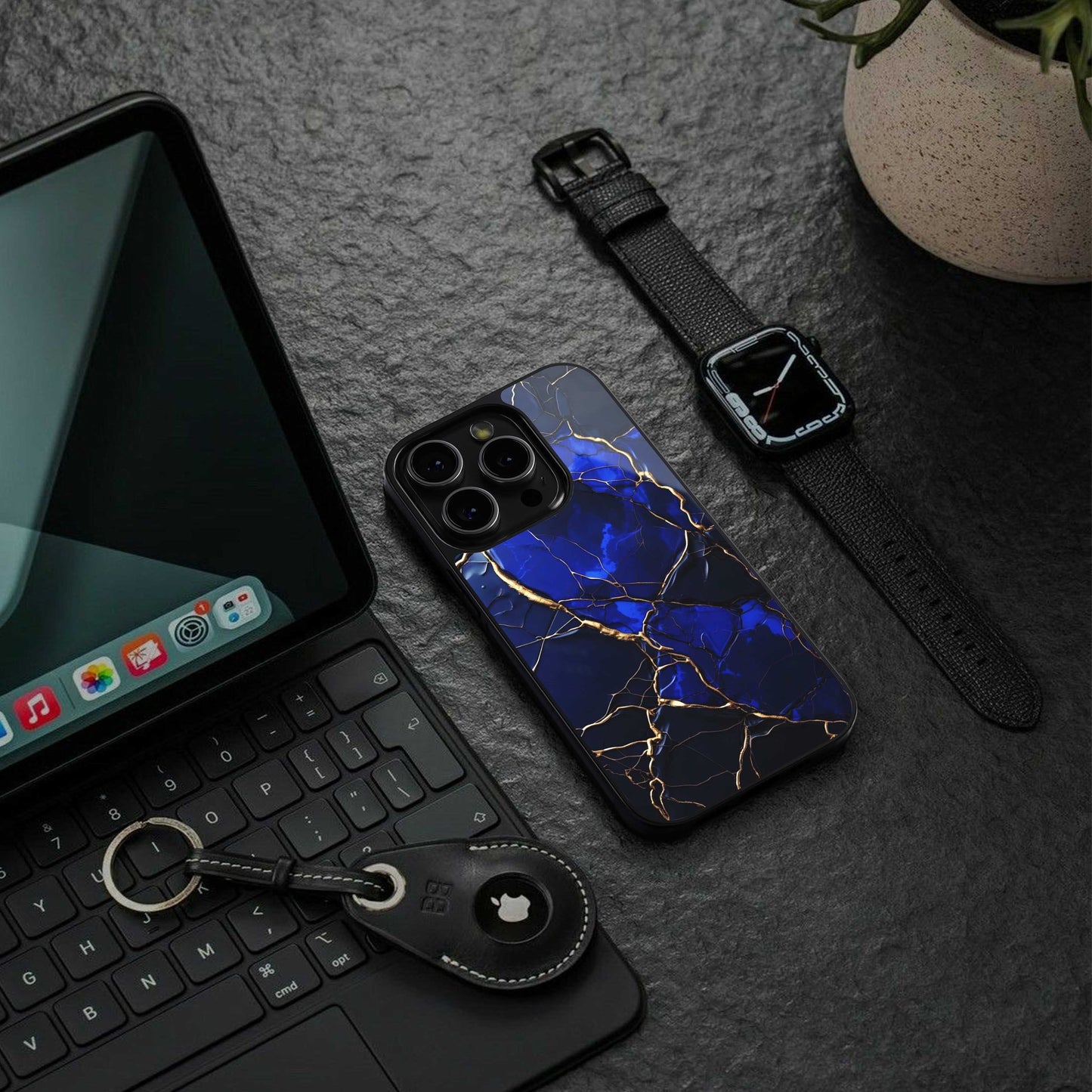 Sapphire Royal Phone Case for Iphone 16 | Glass Case