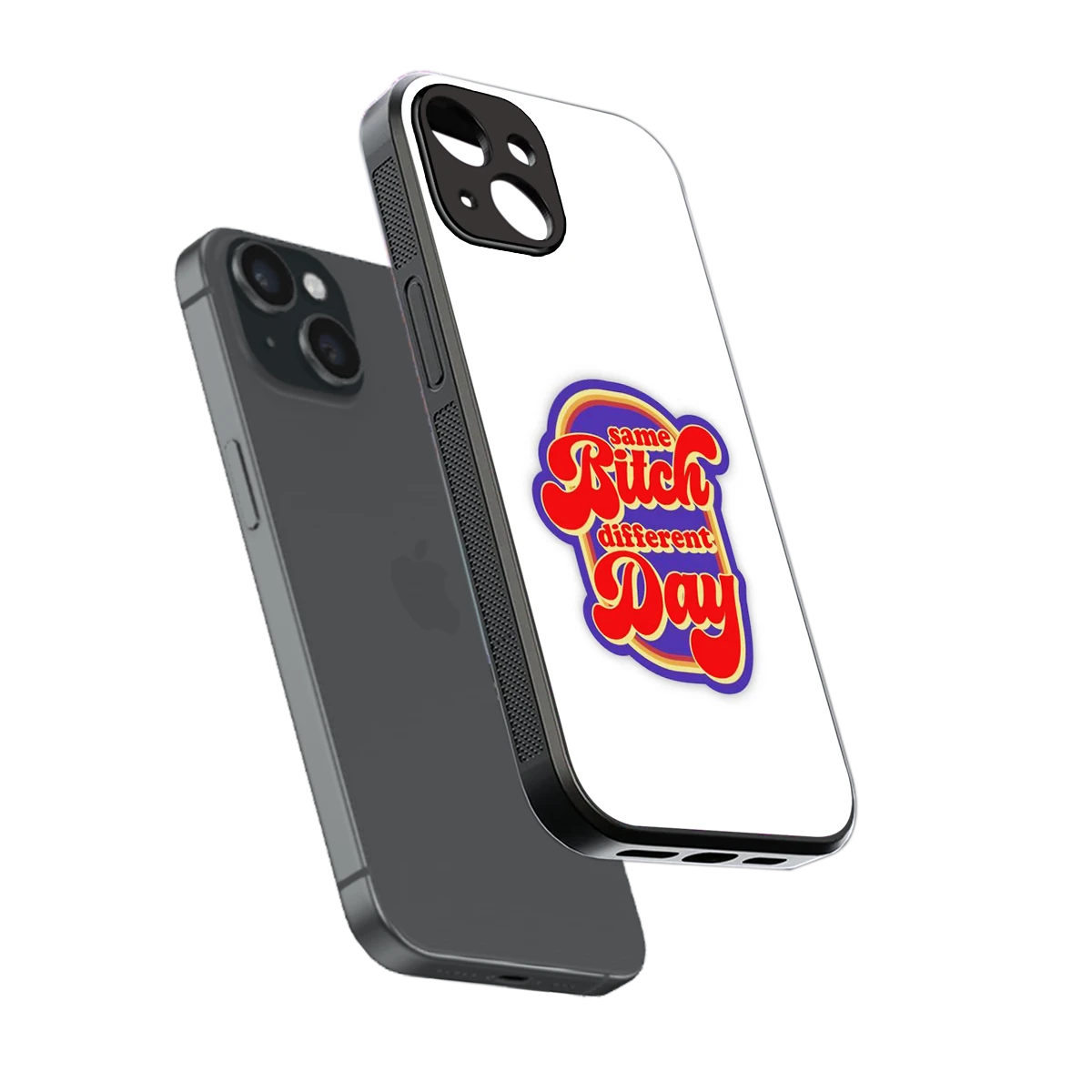 Sassy Mood sleek iphone 13 cover with tempered glass back and TPU edges