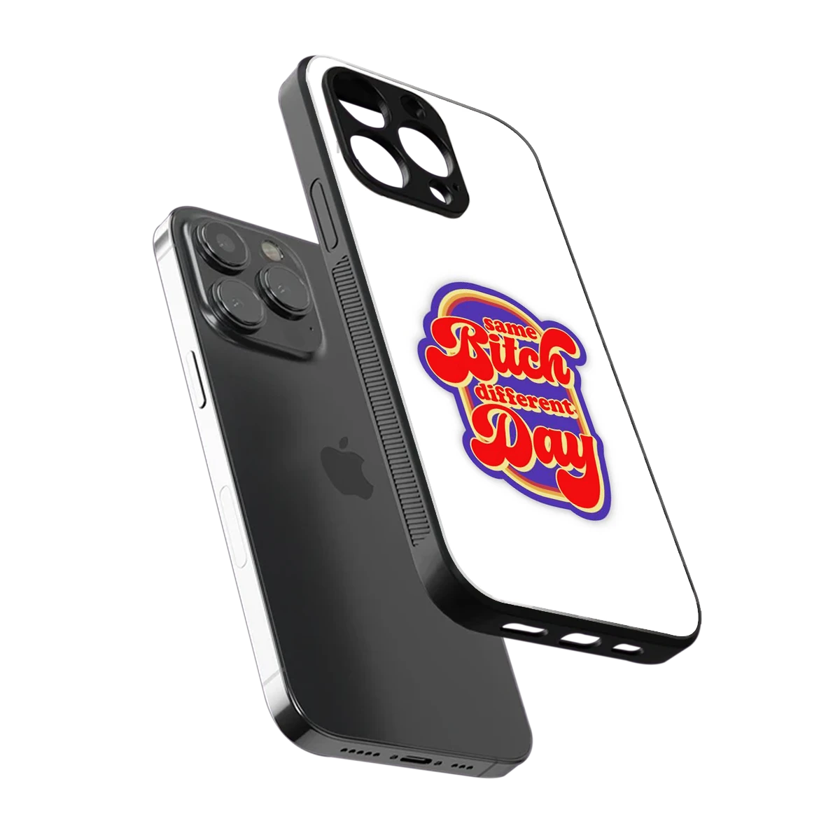 Sassy Mood sleek iphone 15 pro max cover with tempered glass back and TPU edges
