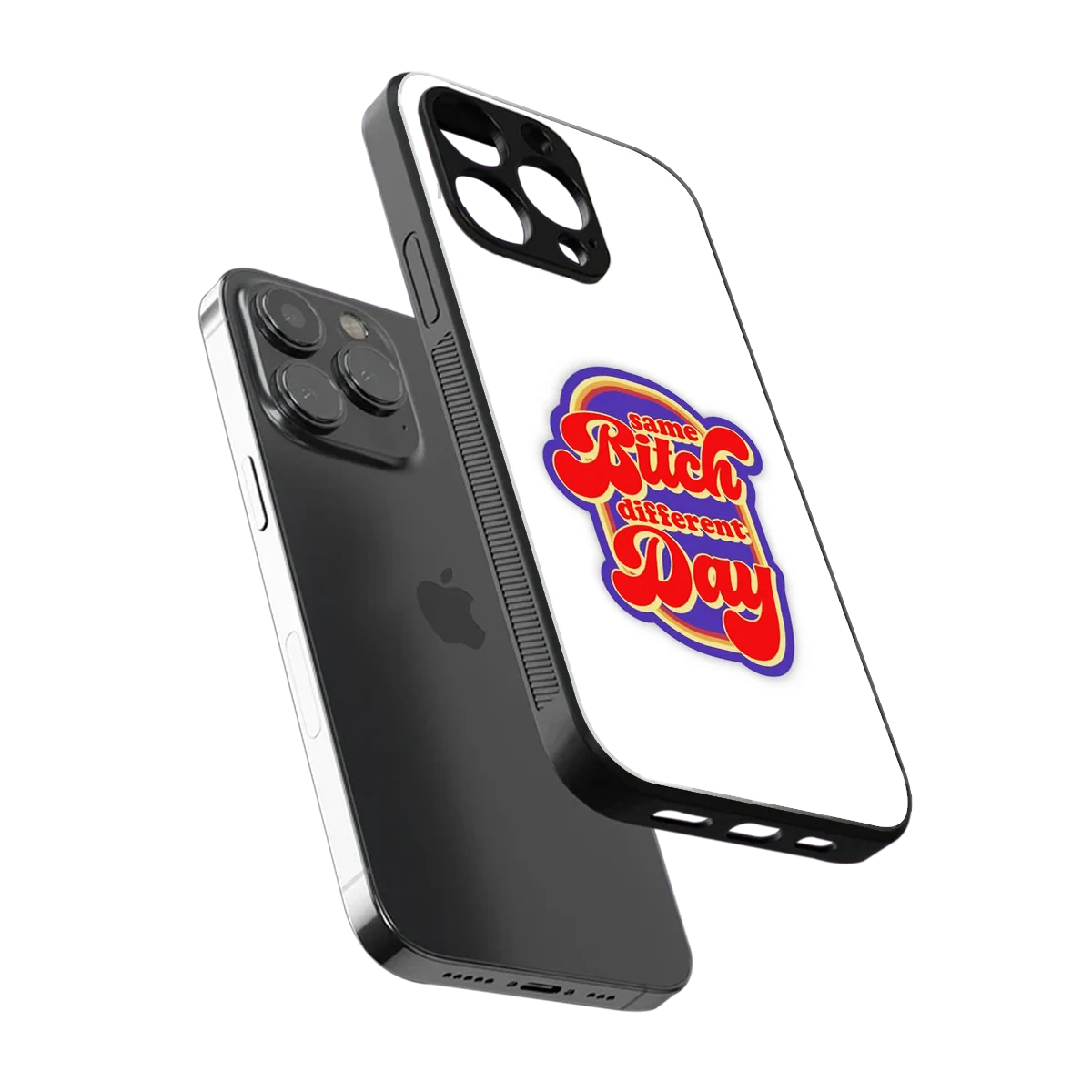 Sassy Mood sleek iphone 16 pro max cover with tempered glass back and TPU edges