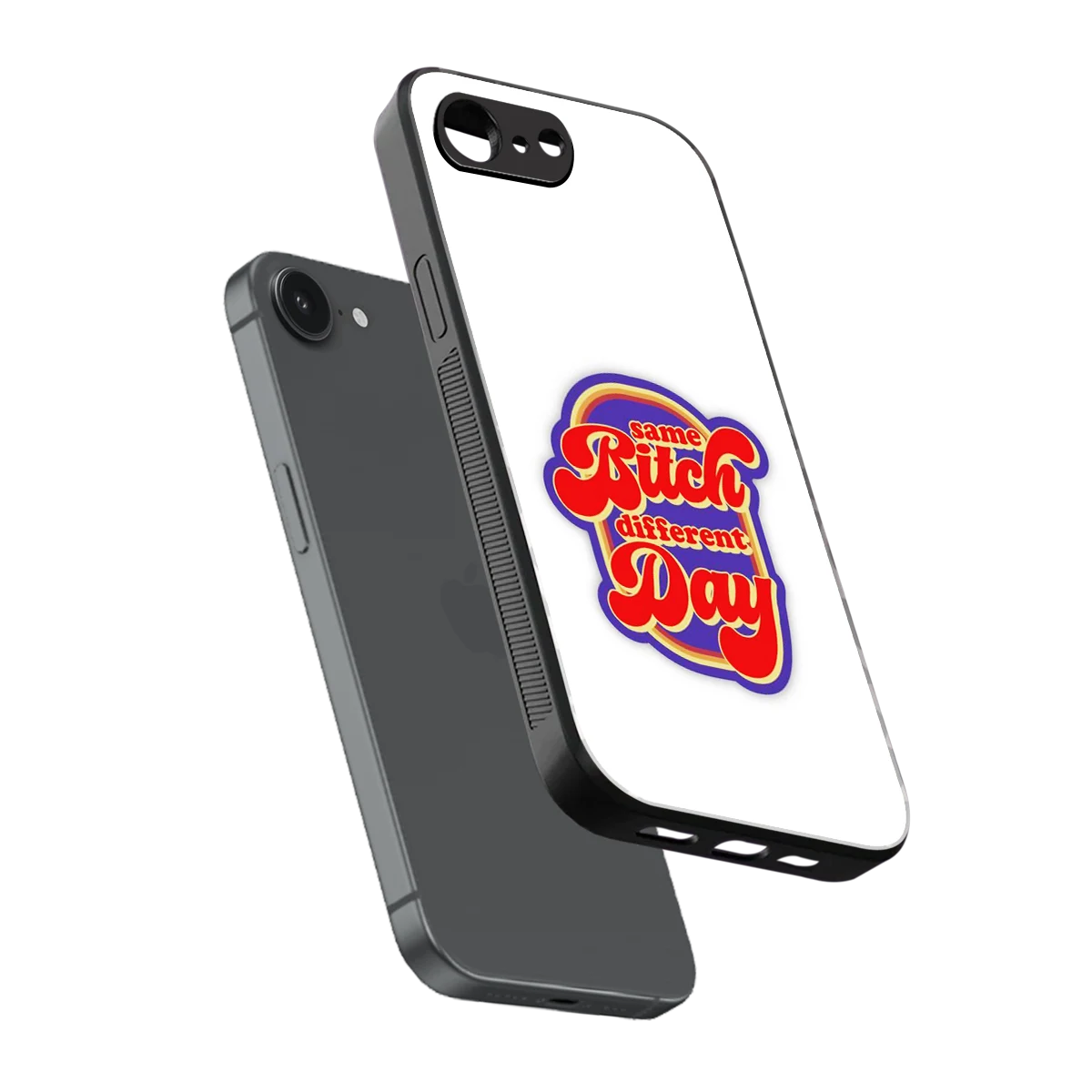 Sassy Mood sleek iphone 16e cover with tempered glass back and TPU edges