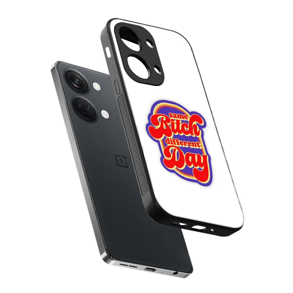 Sassy Mood sleek oneplus nord 3 cover with tempered glass back and TPU edges