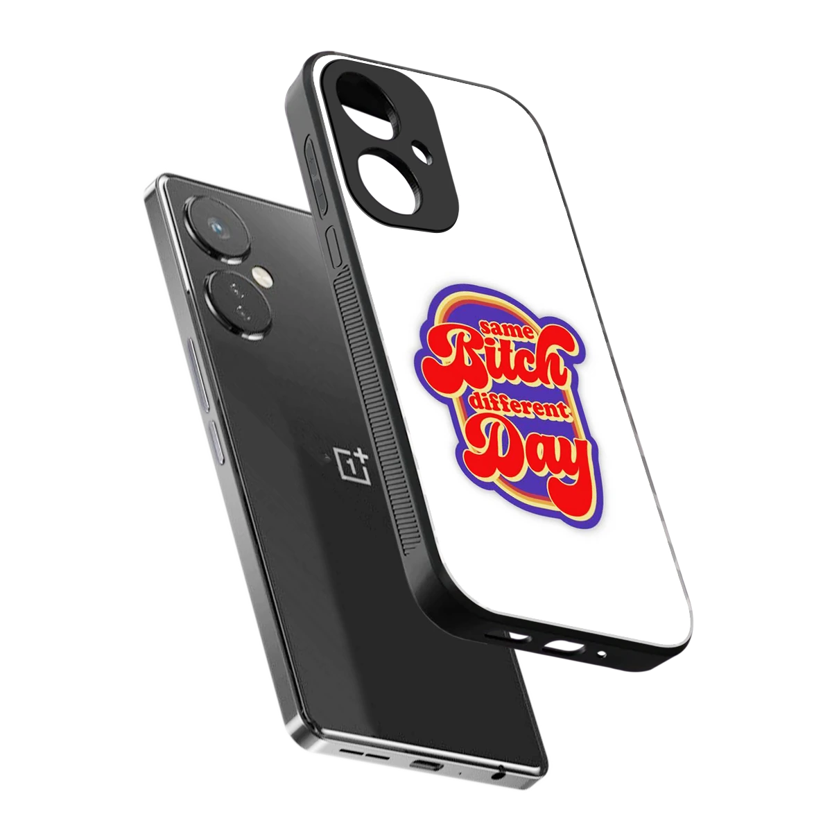 Sassy Mood sleek oneplus nord ce 3 cover with tempered glass back and TPU edges