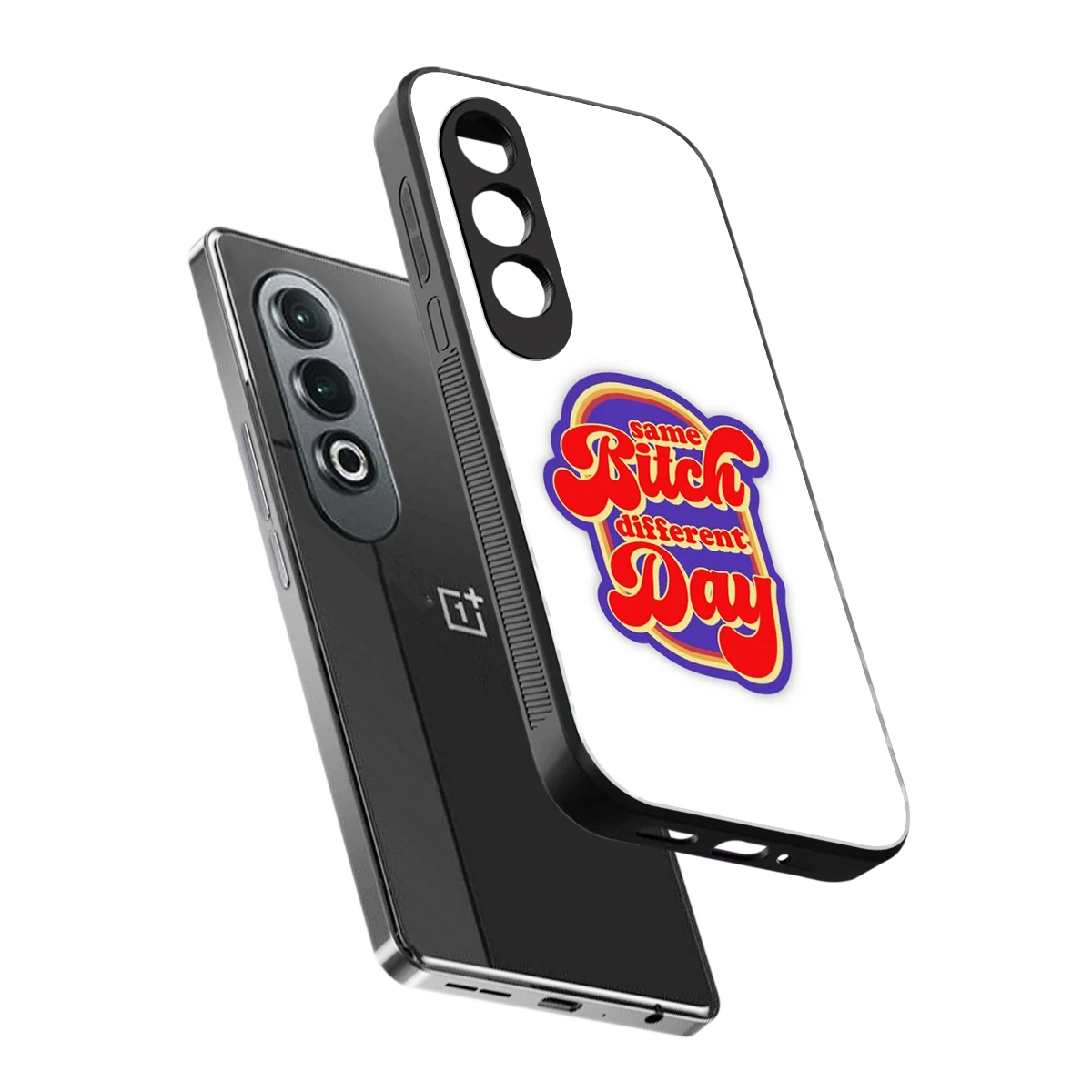 Sassy Mood sleek oneplus nord ce 4 cover with tempered glass back and TPU edges