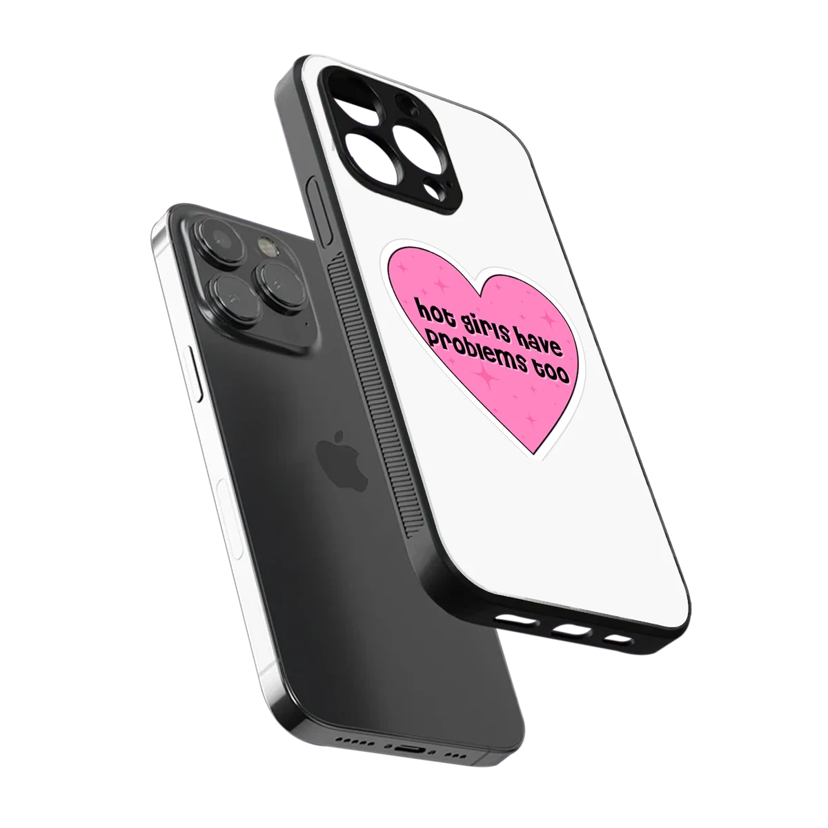 Sassy Truth sleek iphone 16 pro max cover with tempered glass back and TPU edges