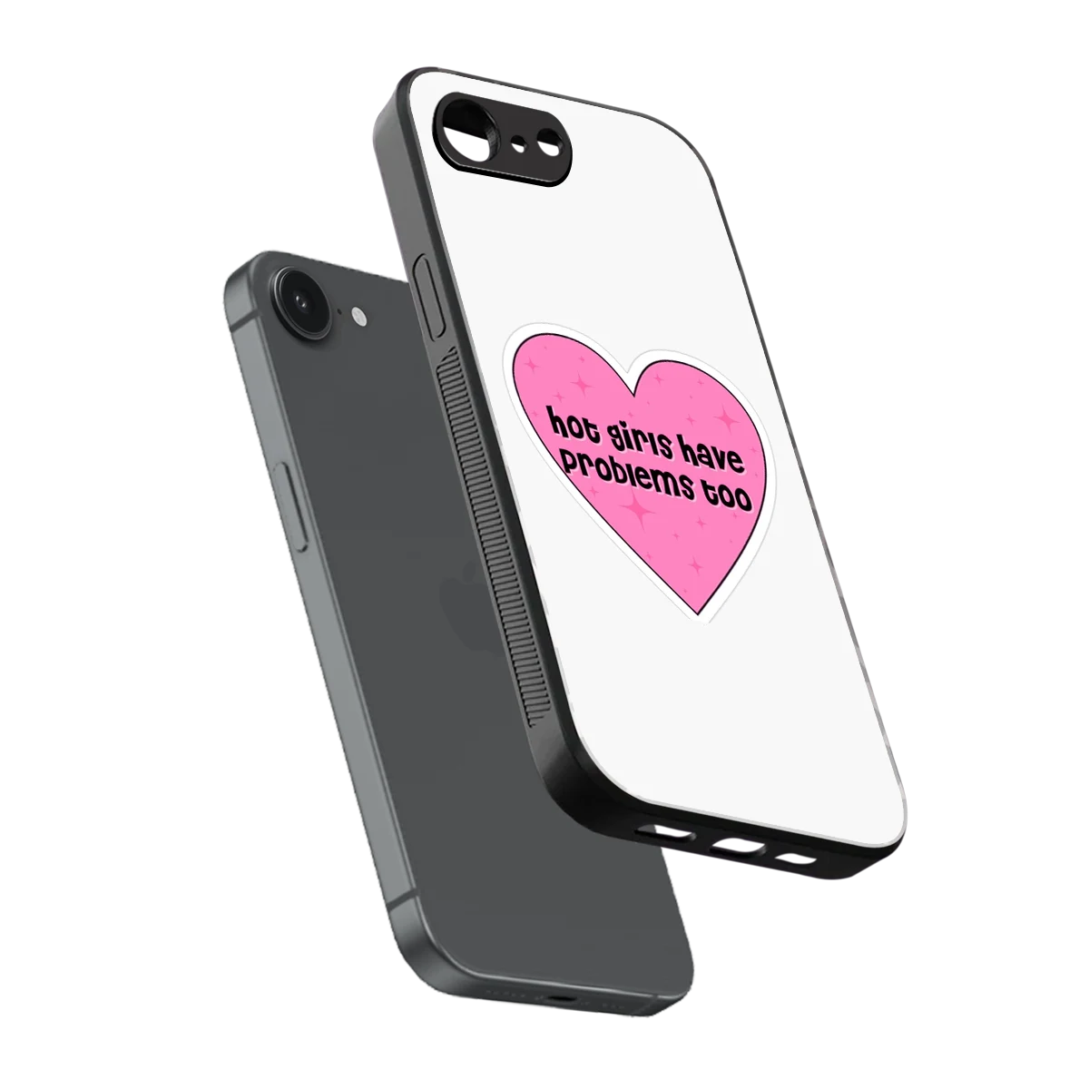 Sassy Truth sleek iphone 16e cover with tempered glass back and TPU edges
