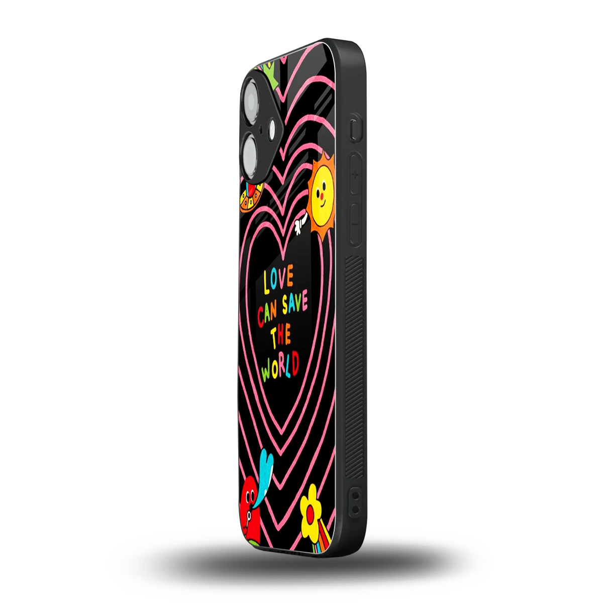 Save With Love iphone 16 plus mobile cover | shockproof glass phone case