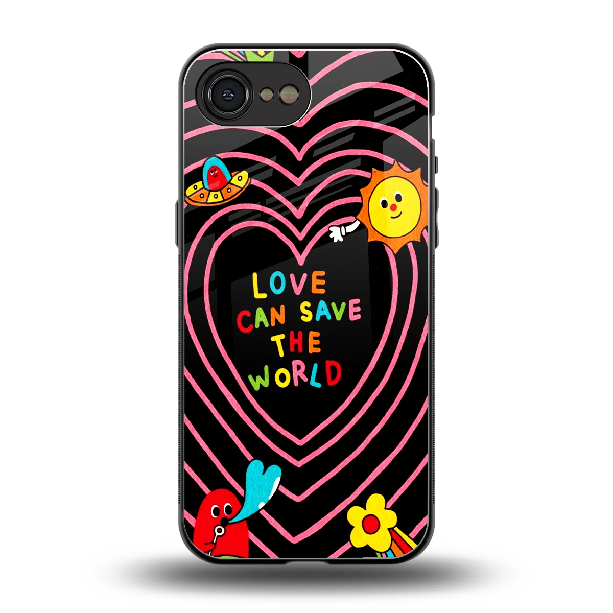 Save With Love back phone cover | glass case for iphone 16e
