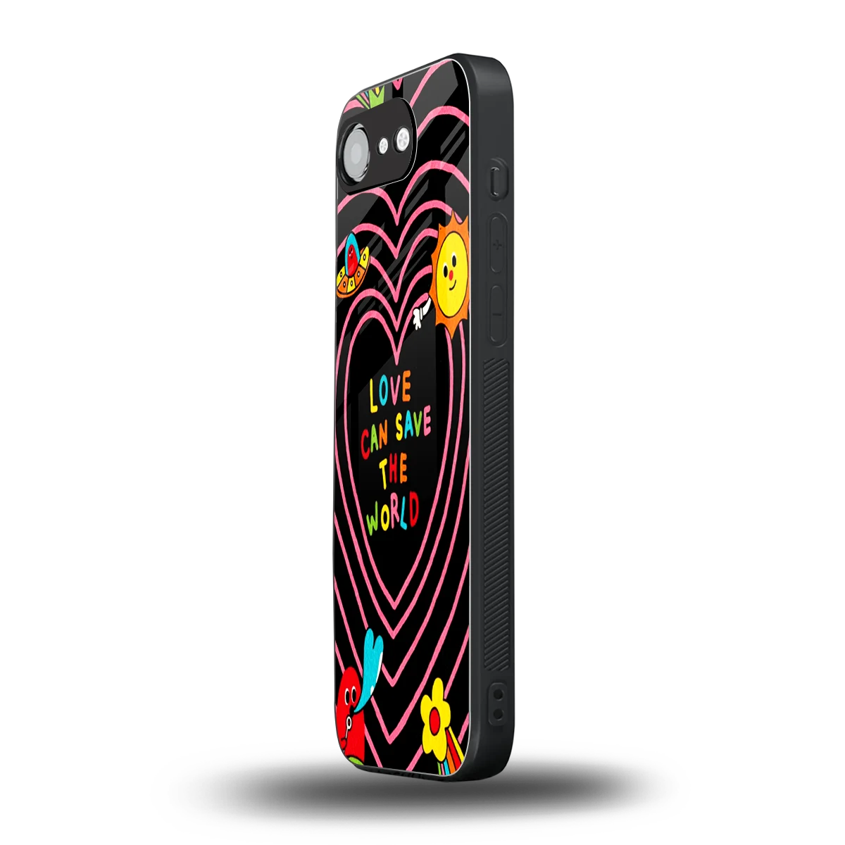 Save With Love iphone 16e mobile cover | shockproof glass phone case