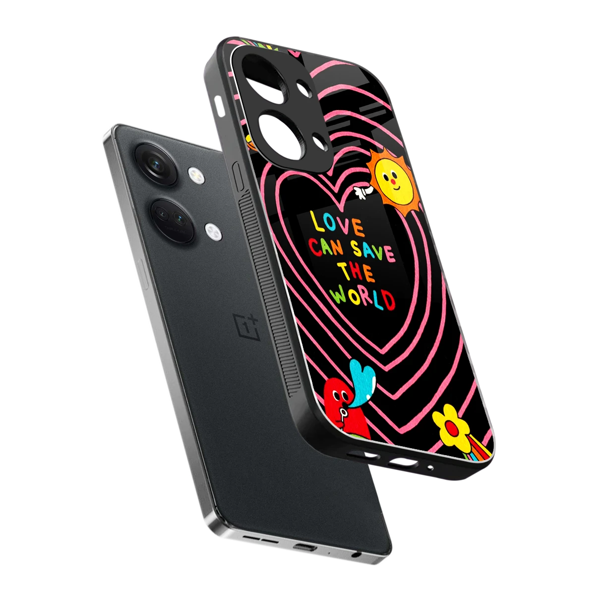 Save With Love sleek oneplus nord 3 cover with tempered glass back and TPU edges