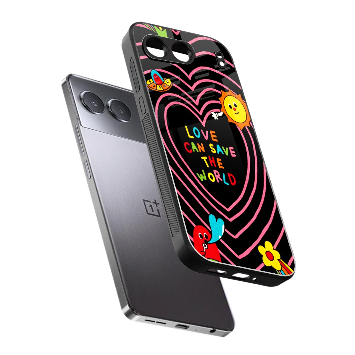 Save With Love sleek oneplus nord 4 cover with tempered glass back and TPU edges