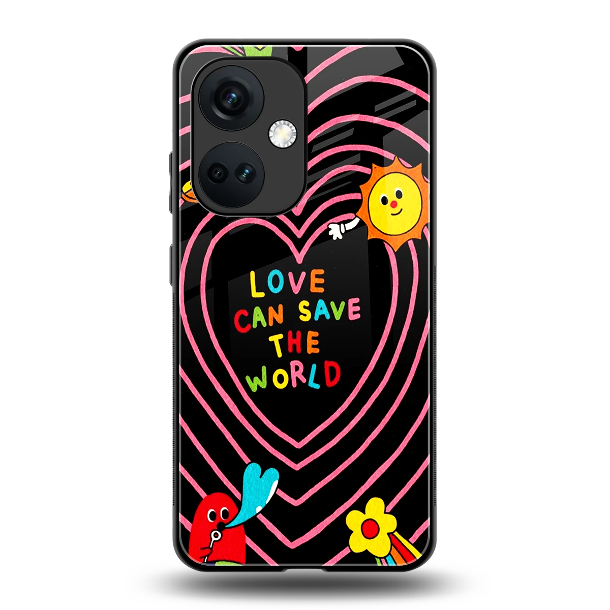 Save With Love back phone cover | glass case for oneplus nord ce 3