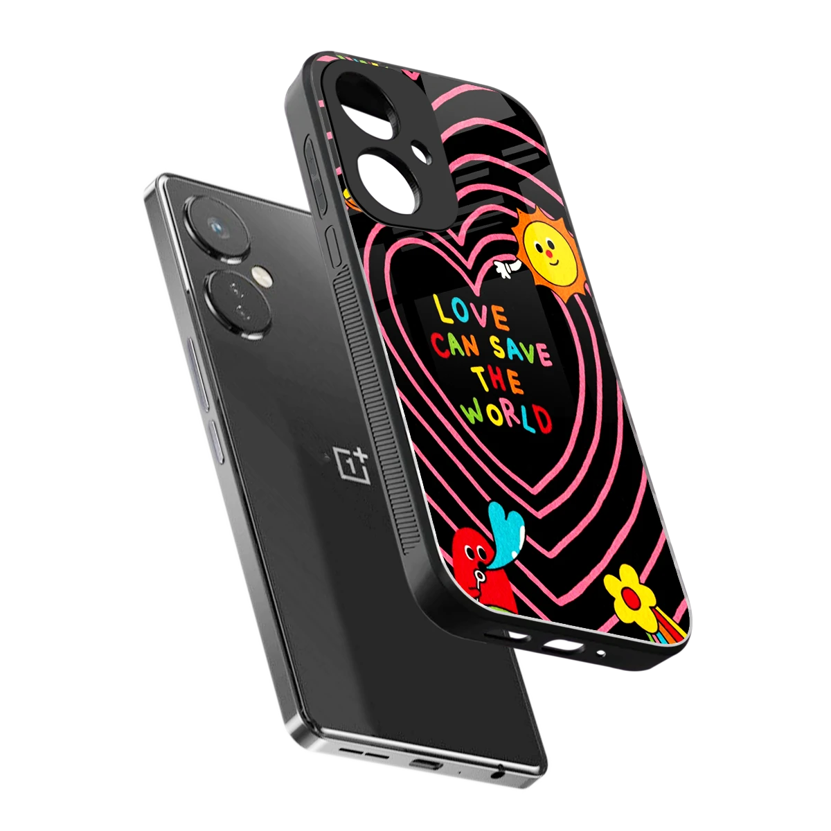 Save With Love sleek oneplus nord ce 3 cover with tempered glass back and TPU edges