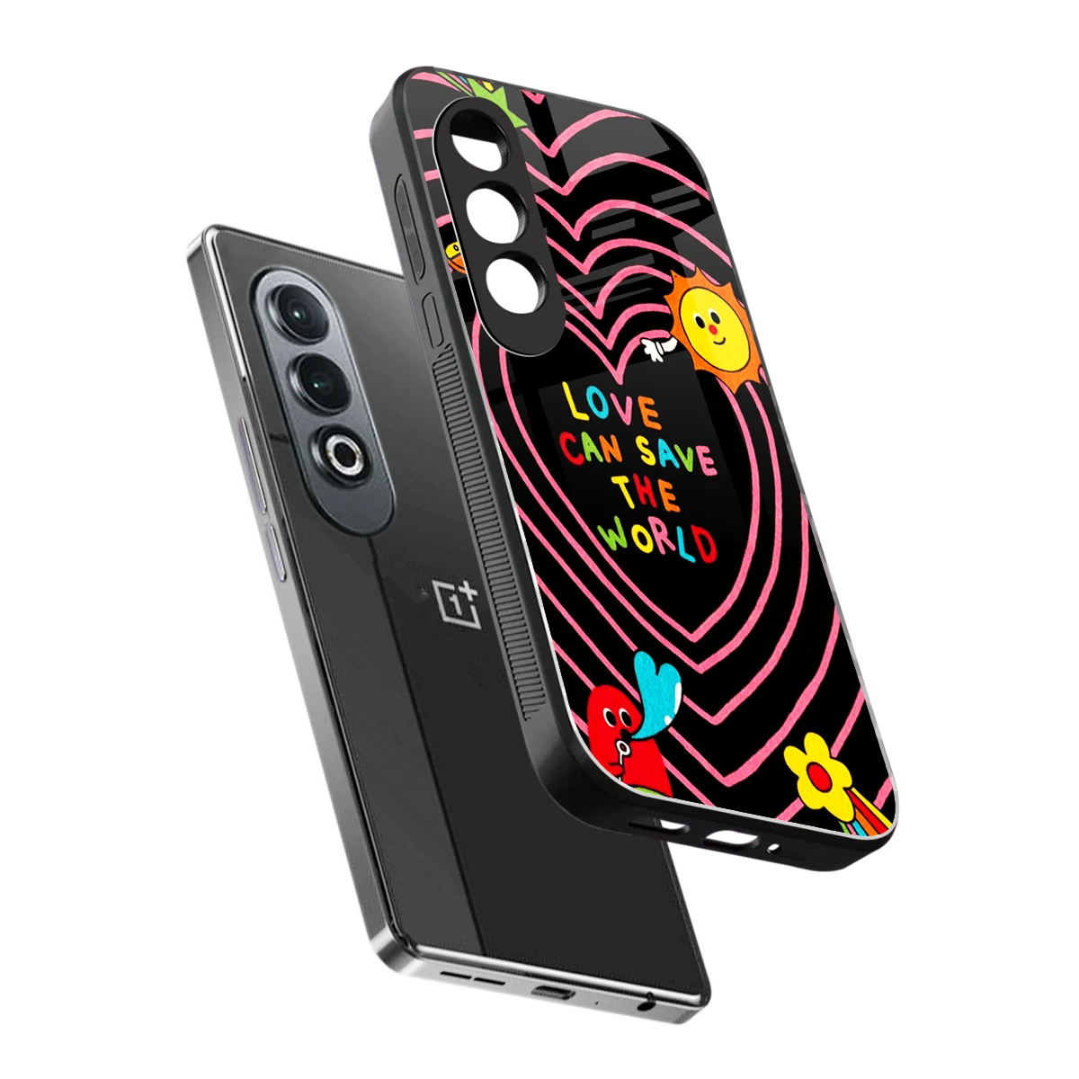 Save With Love sleek oneplus nord ce 4 cover with tempered glass back and TPU edges
