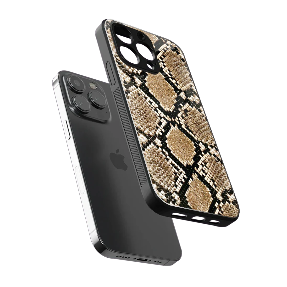 Scaly Chic sleek iphone 16 pro max cover with tempered glass back and TPU edges