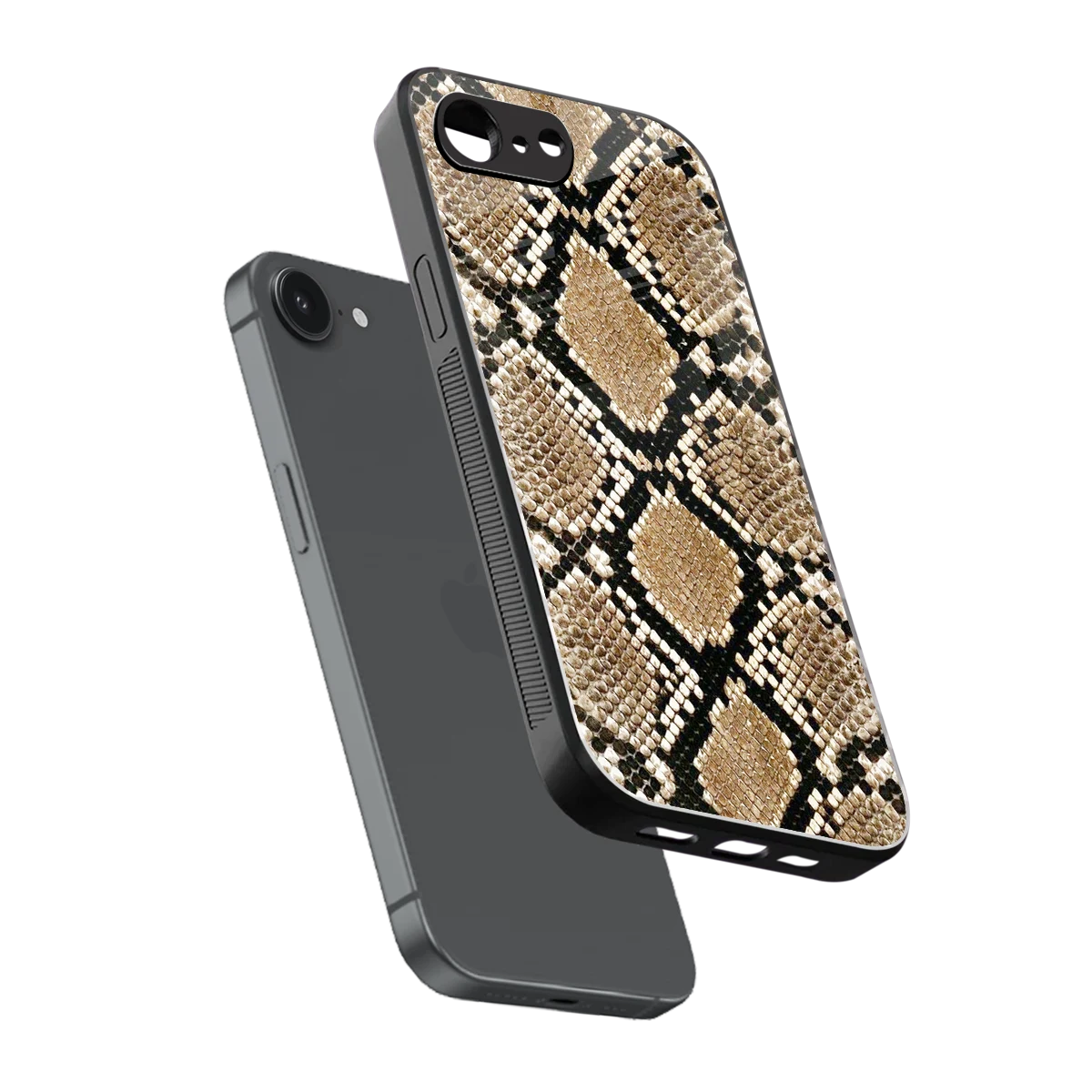Scaly Chic sleek iphone 16e cover with tempered glass back and TPU edges
