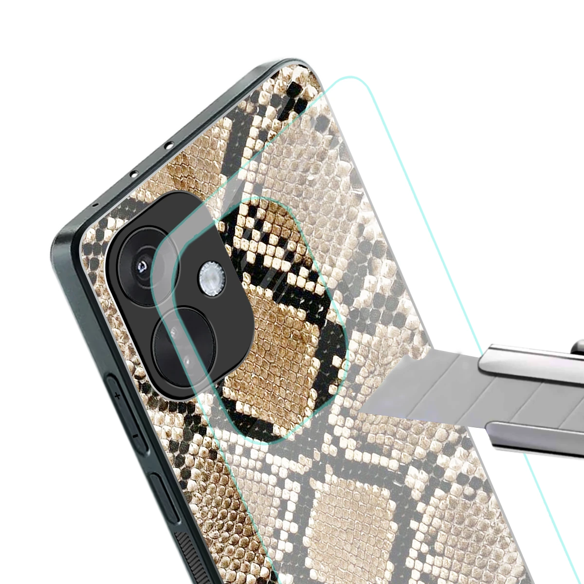 Scaly Chic stylish phone case for oneplus nord ce 3 | glossy glass and slim fit