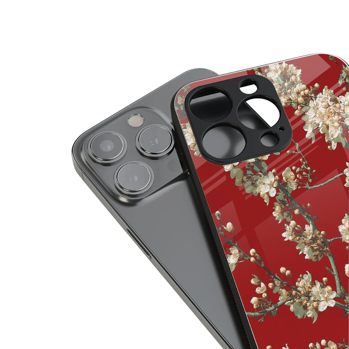 Scarlet Petals Phone Case for Iphone 16 | Glass Case