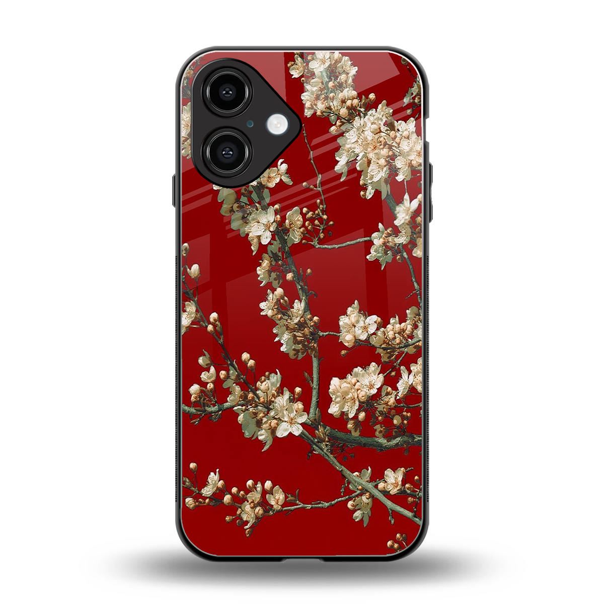 Scarlet Petals Phone Case for Iphone 16 | Glass Case