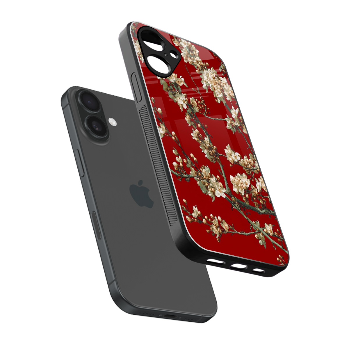 Scarlet Petals Phone Case for Iphone 16 | Glass Case
