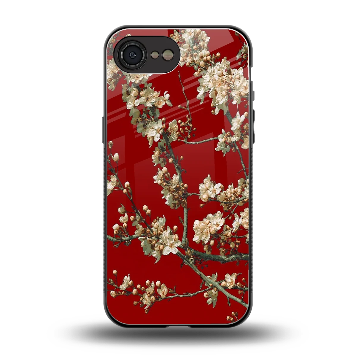 Scarlet Petals back phone cover | glass case for iphone 16e
