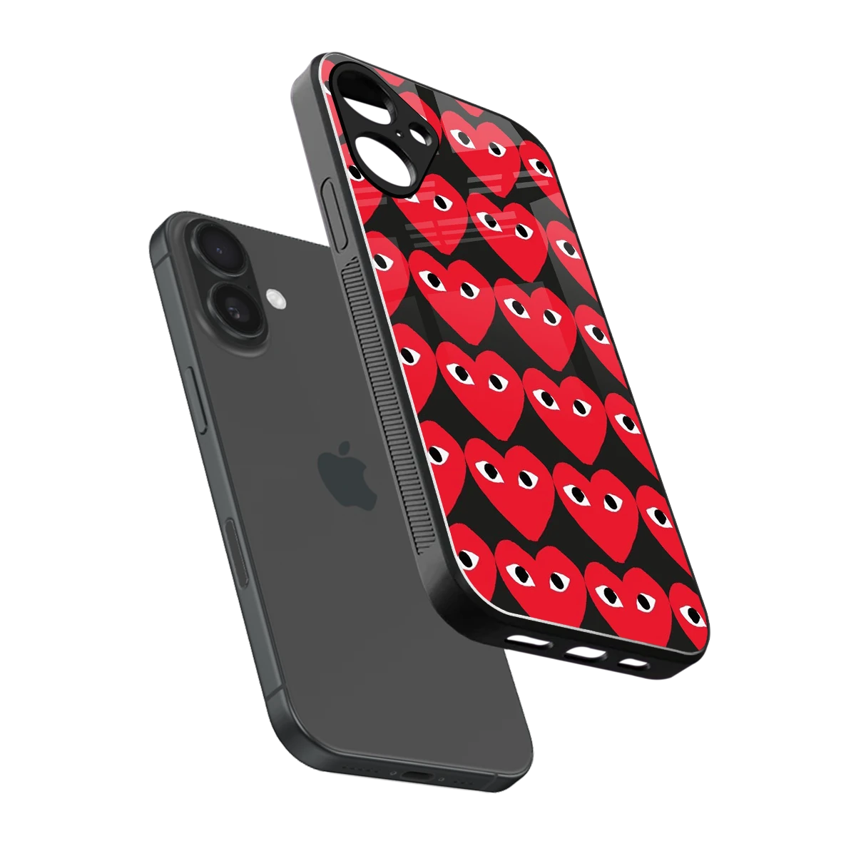 Scarlet Stare sleek iphone 16 plus cover with tempered glass back and TPU edges