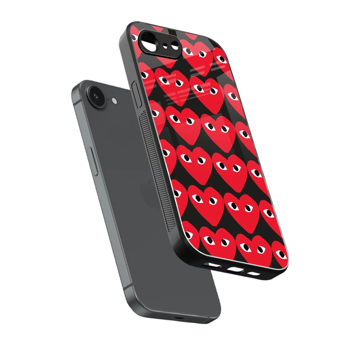 Scarlet Stare sleek iphone 16e cover with tempered glass back and TPU edges
