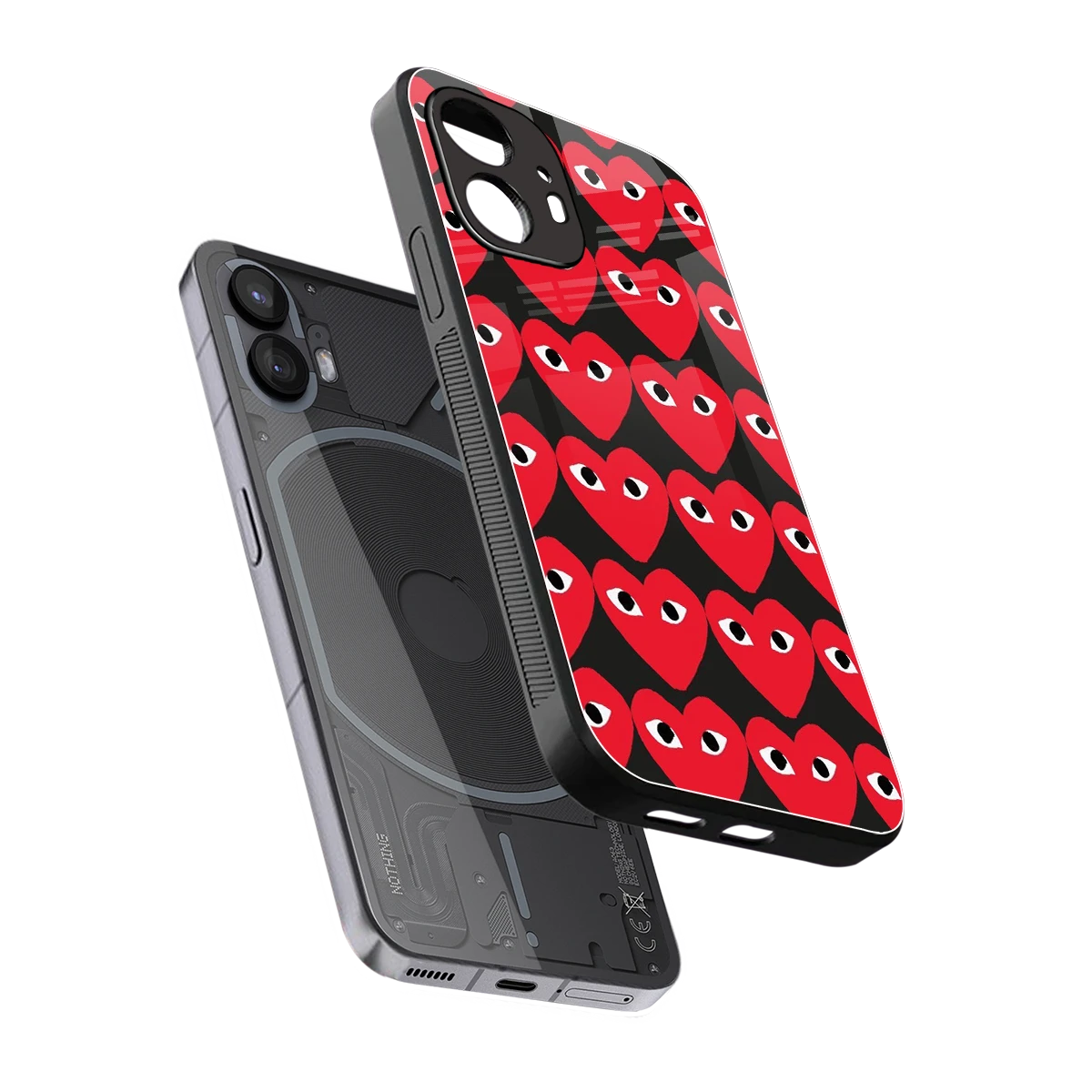Scarlet Stare sleek nothing phone 2 cover with tempered glass back and TPU edges