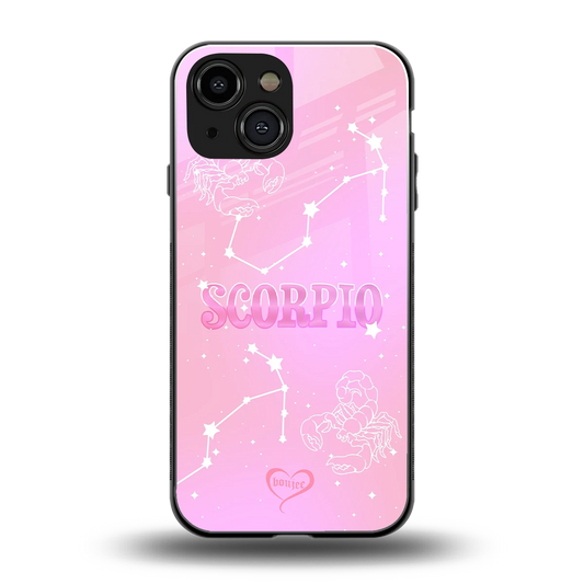 Scorpio Aura back phone cover | glass case for iphone 13 mini